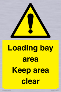Loading bay area Keep area clear